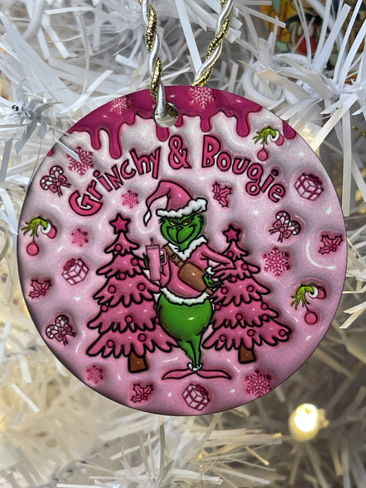 Grinchy & Bougie Ornament