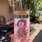 Nobody Fights Alone Breast Cancer Glass Cup