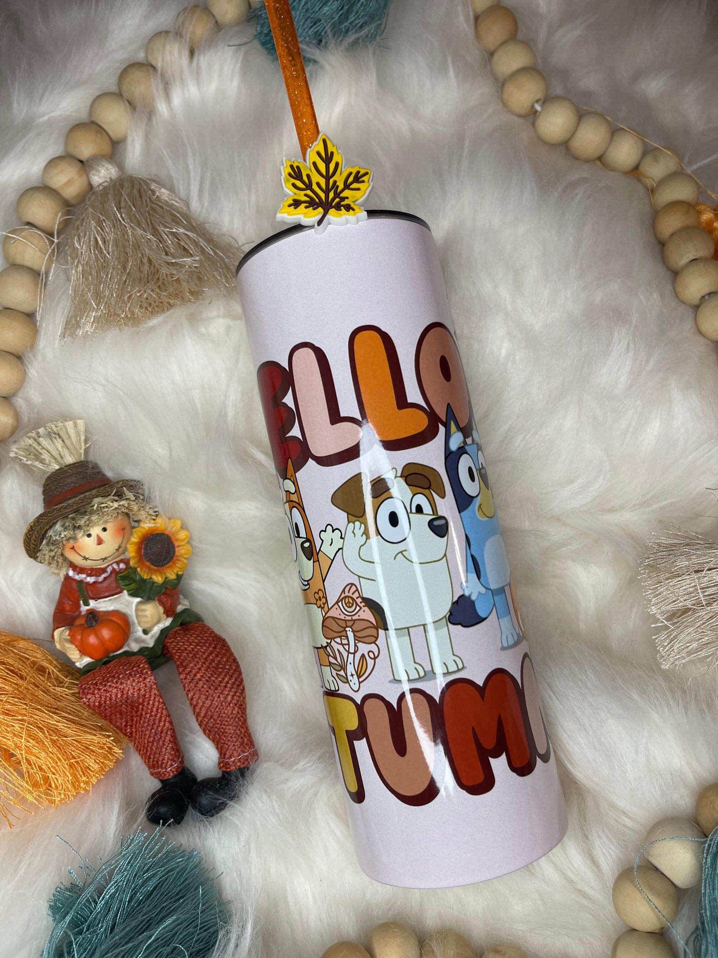 Hello Fall Cartoon Tumbler