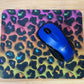 Hot pink, Orange, Lime green Leopard print Mouse Pad