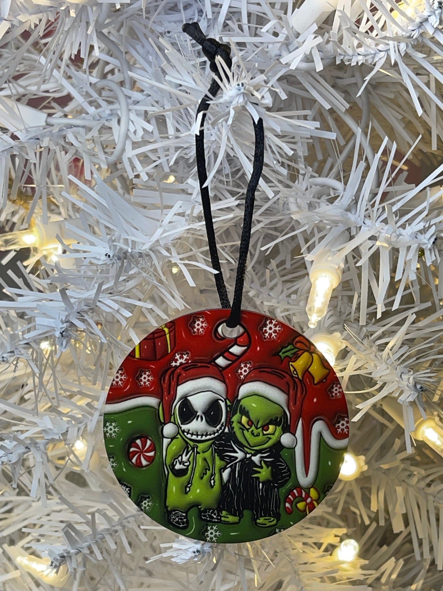 Skeleton & Grinch Ornament