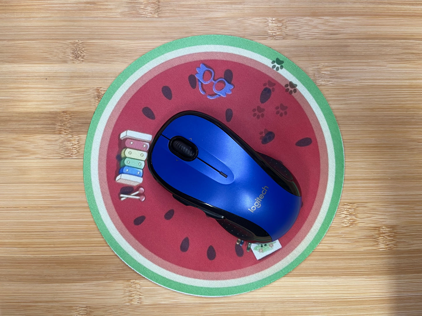 Watermelon Rug Round Mouse Pad